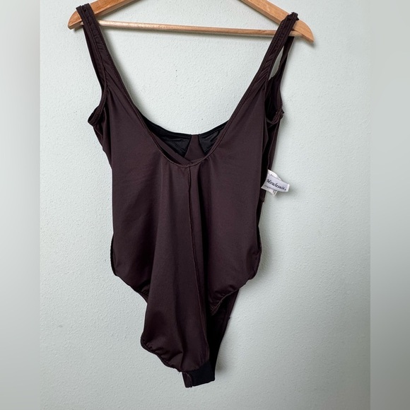 Miraclesuit Women's Swimsuit Brown One Piece Ruched Style #63663 Size 14 - Picture 14 of 15